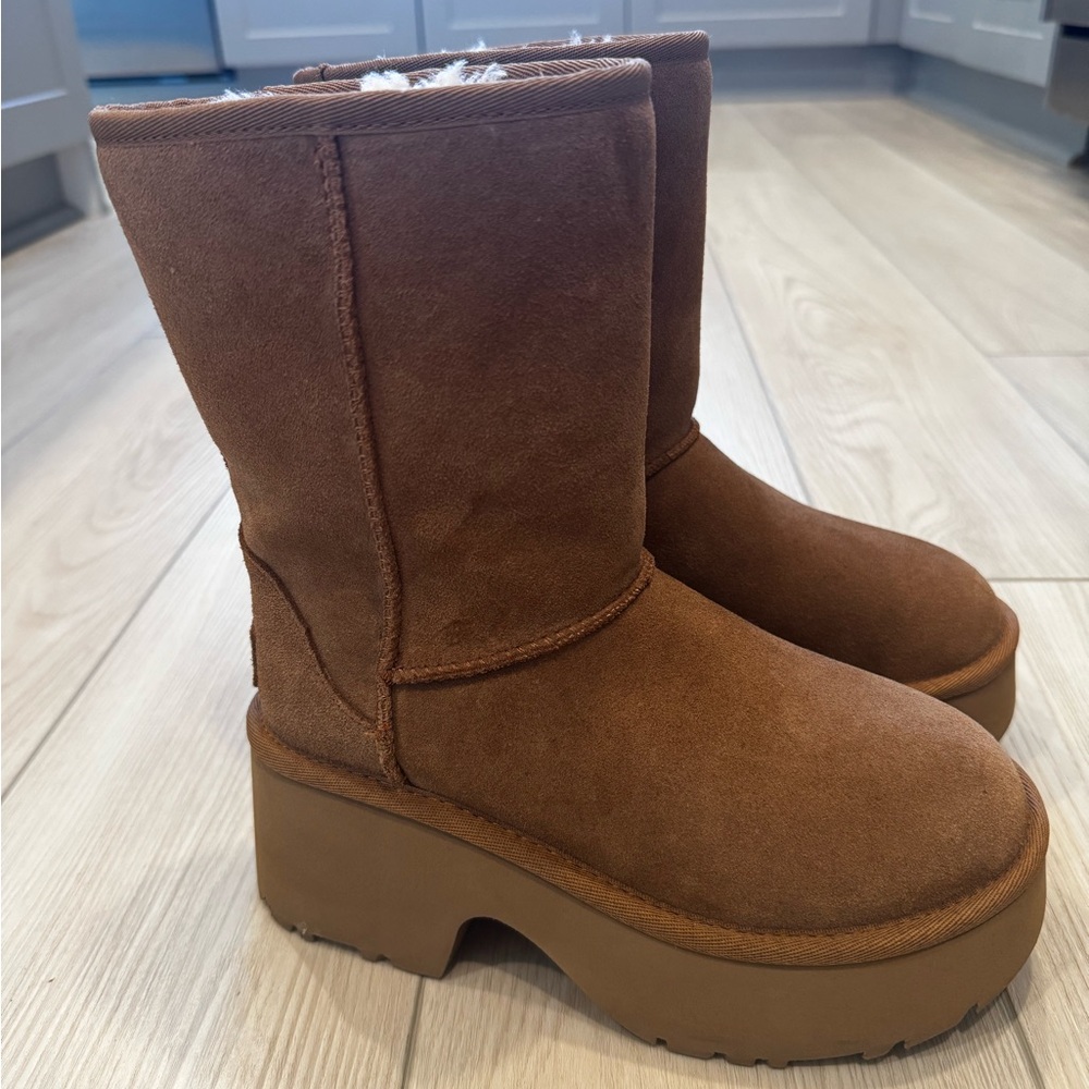 UGG Chestnut Boots with Platform Sole